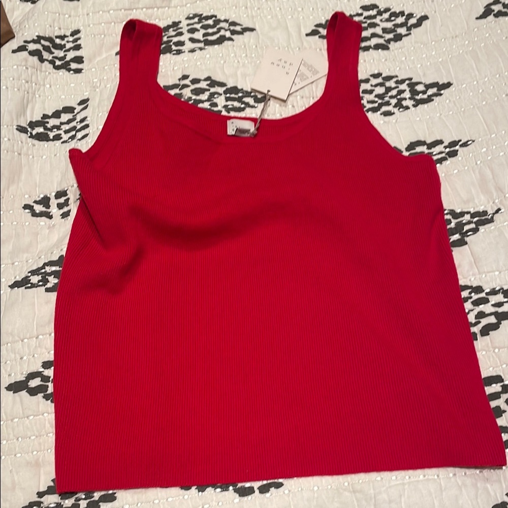 NWT - Red Sleeveless Sweater Top